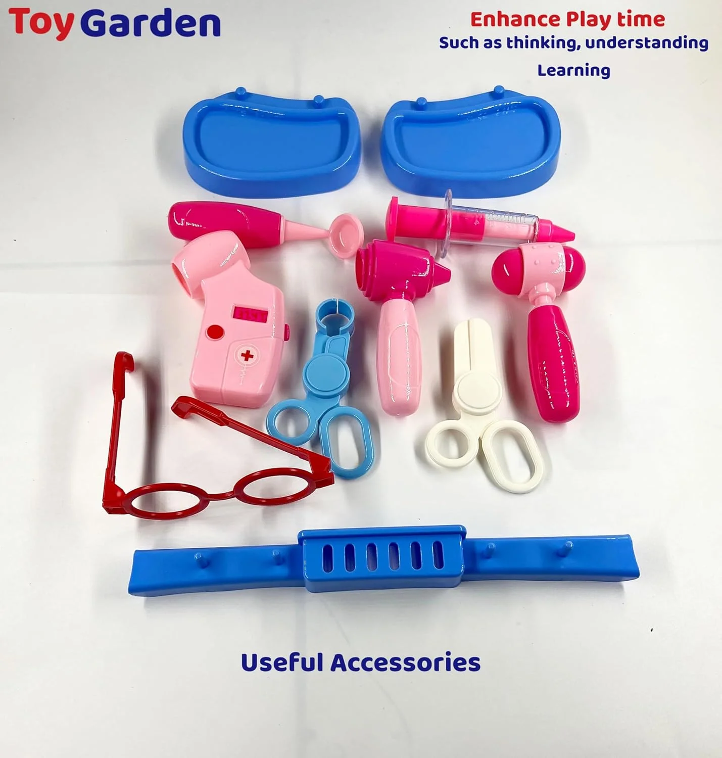 مجموعه اسباب بازی جعبه ابزار پزشکی باغ اسباب بازی برای کودکان: مجموعه پزشکی آموزشی با چمدان قابل حمل و ون پزشکی برای کودکان - چمدان کلینیک پزشکی قابل حمل
