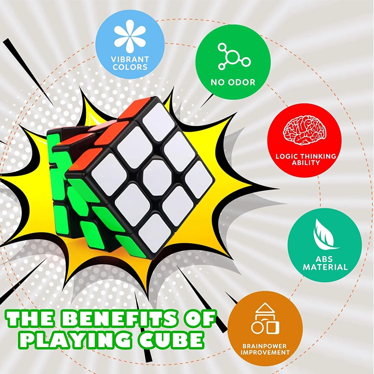 مجموعه 20 عددی مینی مکعب روبیک 3x3 TOY GARDEN - اندازه 3 سانتی متر، هدیه جشن تولد کودکان، جوایز کوچک، اسباب بازی های ضد استرس، پازل آموزشی فکری، جوایز کلاسی، هدیه تولد