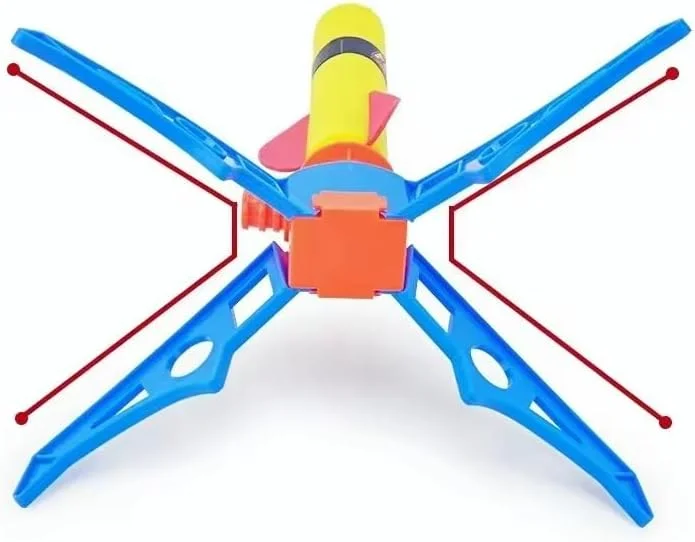 پرتابگر موشک اسباب بازی کودکانه TOY GARDEN - پایه قابل تنظیم محکم، 6 موشک فومی رنگارنگ، سکوی پرتاب آسان، اسباب بازی سرگرم کننده در فضای باز برای پسران و دختران