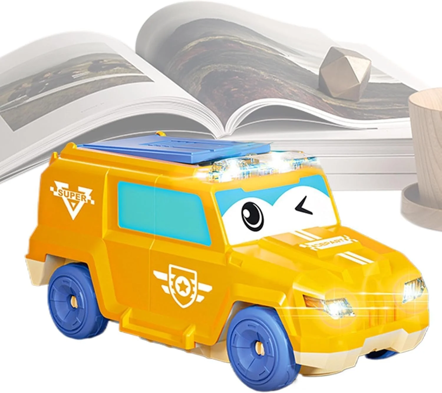 کامیون اسباب بازی پول پاش کودکانه TOY GARDEN - مدل ماشین آموزشی با نور و صدا، چرخش 360 درجه خودکار، سرعت فوق العاده، عملکرد سرگرم کننده پول پاشی، اسباب بازی تعاملی وسایل نقلیه برای پسران و دختران، 3 سال به بالا