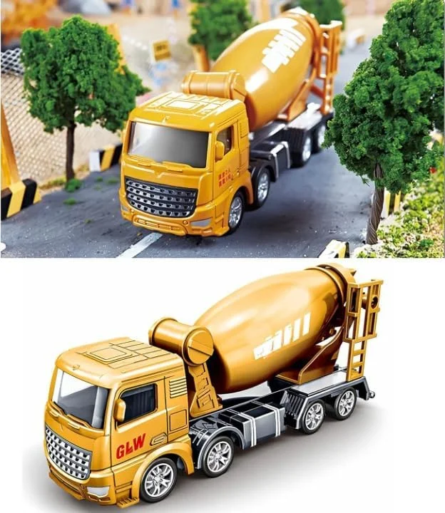 کامیون اسباب بازی میکسر سیمان فلزی دایکاست TOY GARDEN، وسیله نقلیه ساختمانی با میکسر متحرک، ساخت بادوام فلز و پلاستیک، مناسب برای کودکان 3 سال به بالا
