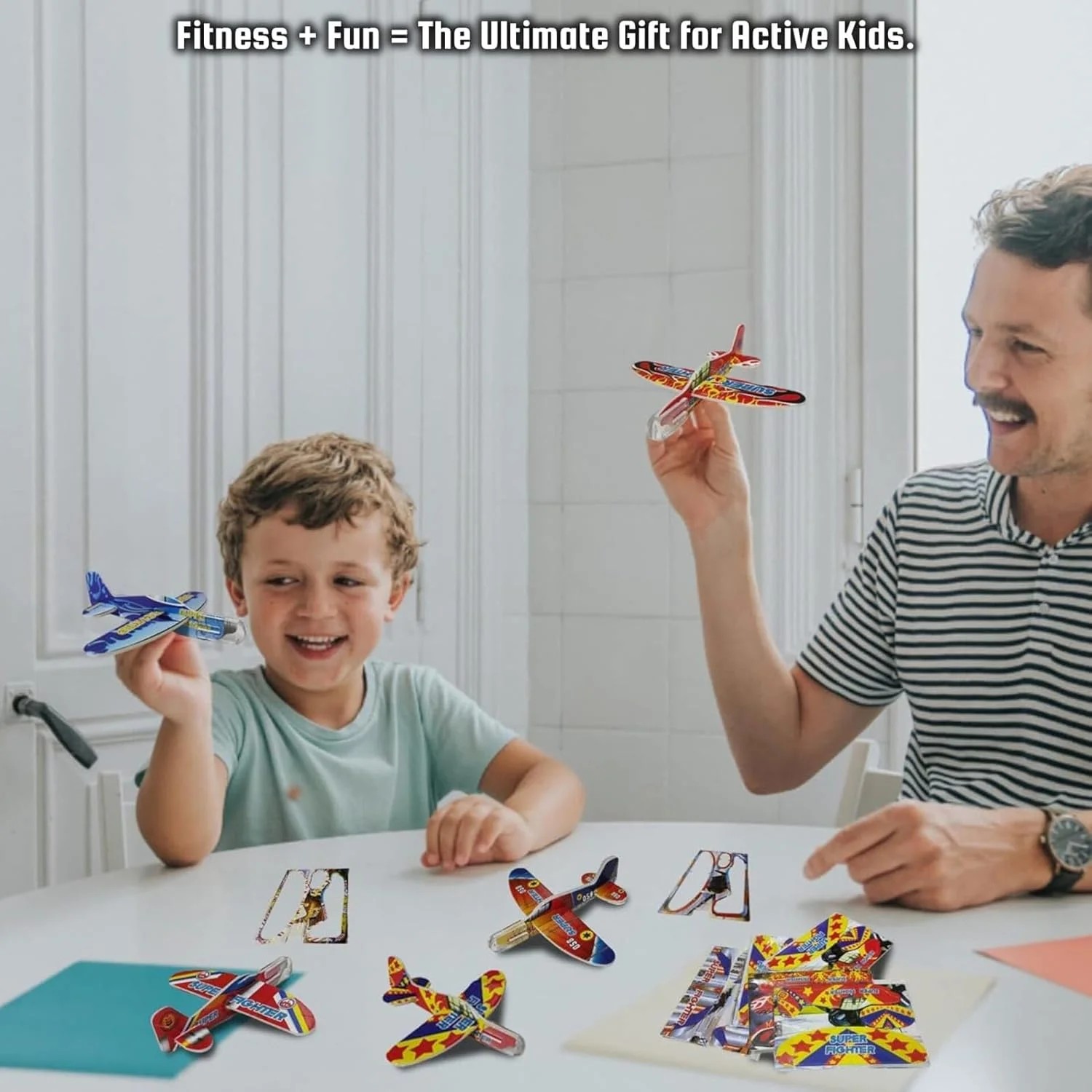 هواپیماهای گلایدر فومی کوچک TOY GARDEN، 24 عددی، هواپیماهای پرتابی دستی تاشو برای کودکان، حالت های پرواز دوگانه با دم، اسباب بازی ایمن و سبک وزن در فضای باز برای کودکان، مونتاژ آسان، هدیه مهمانی (24)