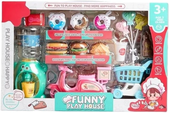 مجموعه اسباب بازی لوازم آشپزخانه کوچک TOY GARDEN - کیت بازی نقش آفرینی آشپزی کودکان با مخلوط کن، توستر و لوازم جانبی، چراغ ها و صداها، هدیه آموزشی برای پسران و دختران 3 سال به بالا