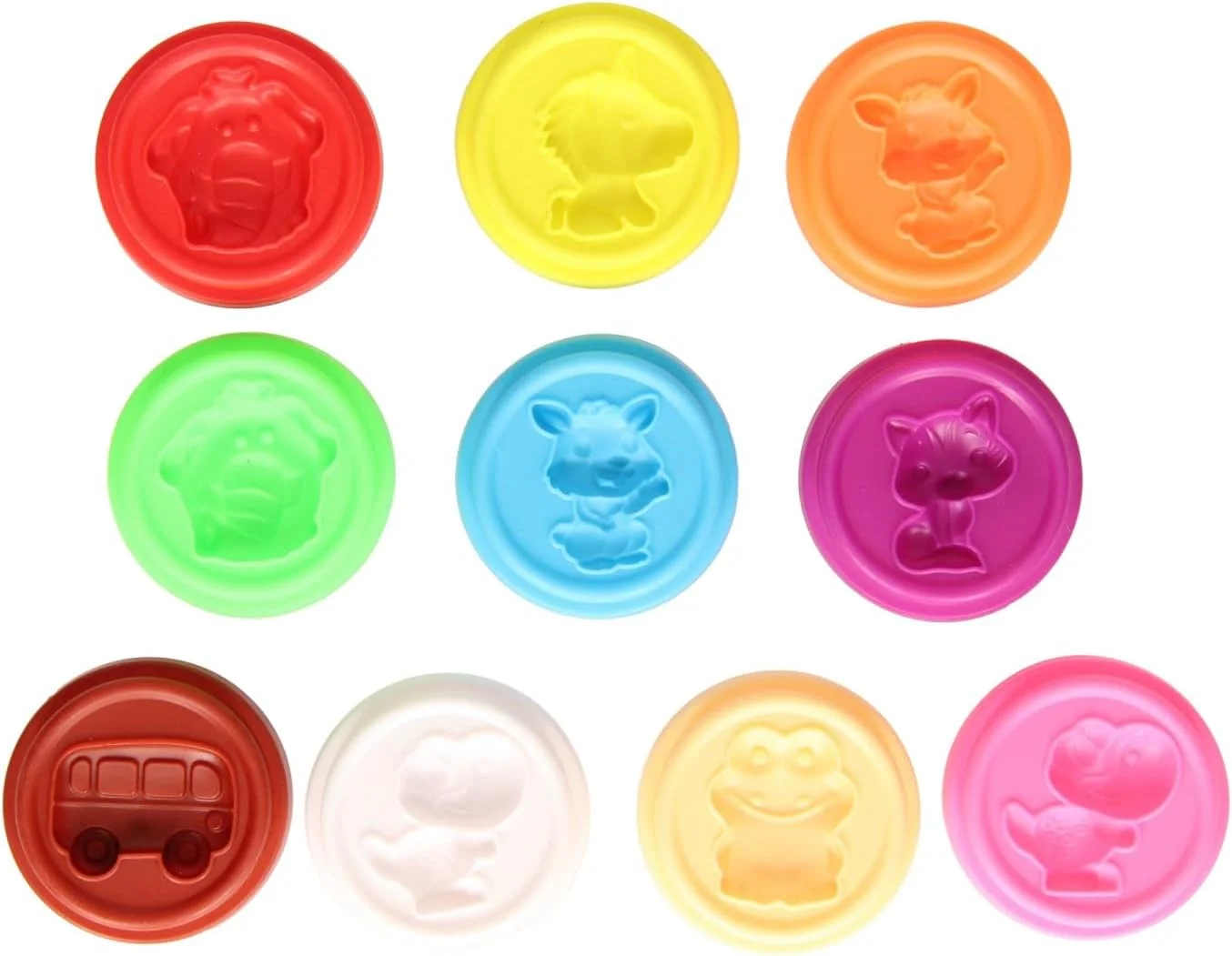 مجموعه خمیر بازی رنگی باغ اسباب بازی - مجموعه 10 تکه خمیر بازی خلاقانه با قالب ها و ابزارها، اسباب بازی آموزشی هنری برای غلتاندن، شکل دادن، قالب گیری و بازی خلاقانه