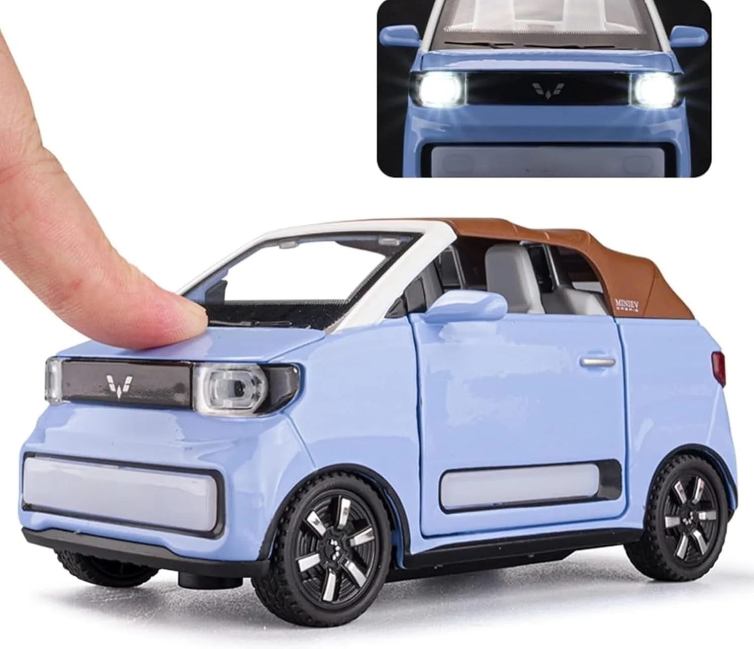 ماشین اسباب بازی مینی EV، دایکست، مقیاس 1:24، با درهای بازشو و عملکرد عقب کش، ماشین های اسباب بازی آموزشی برای پسران و دختران، هدیه تولد برای کودکان 6 ساله، مدل ماشین فلزی (آبی)