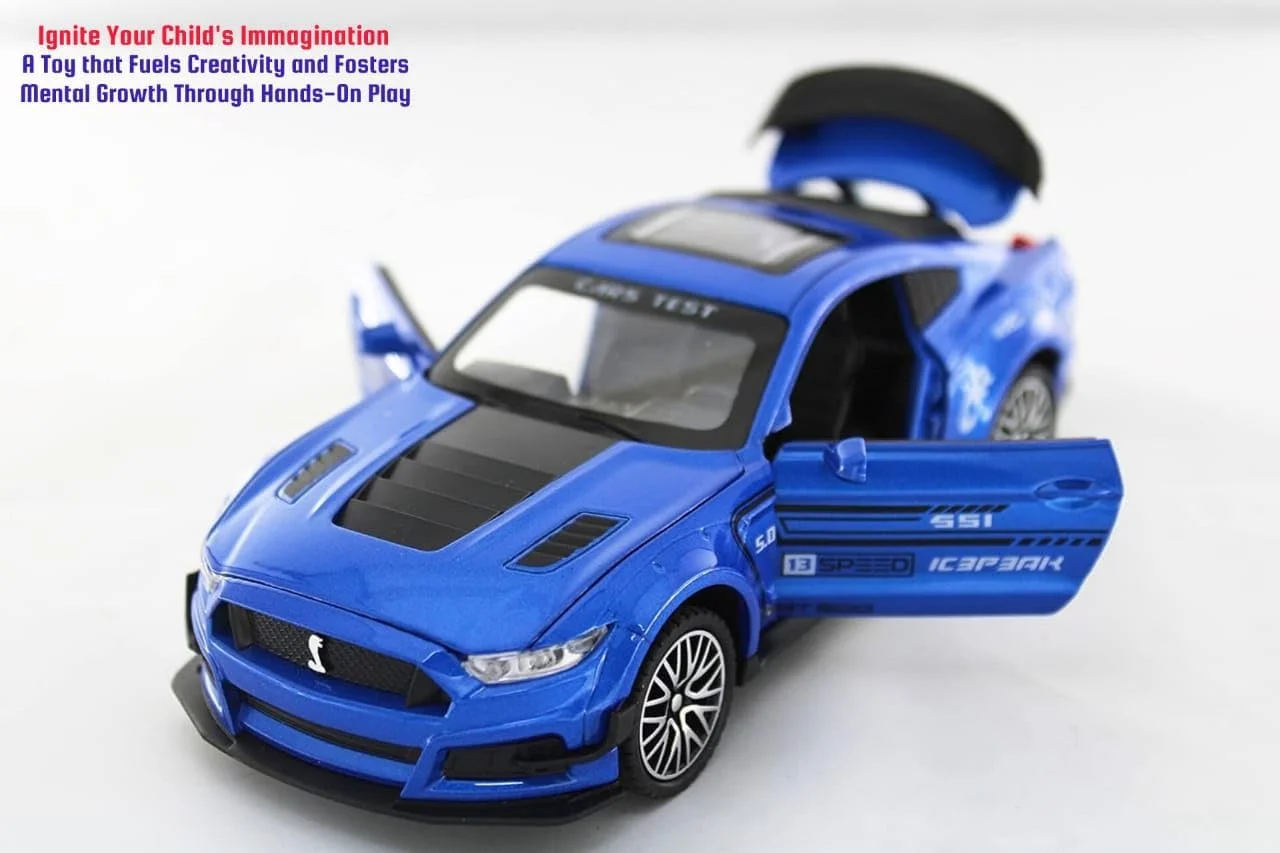 ماشین فلزی اسباب بازی مدل TOY GARDEN در مقیاس 1:32، ماشین آلیاژی عقب کش آموزشی برای کودکان، پسران و دختران، مدل کامیون واقعی با قابلیت باز شدن درها و چراغ ها، هدیه ای برای دوستداران ماشین (آبی)