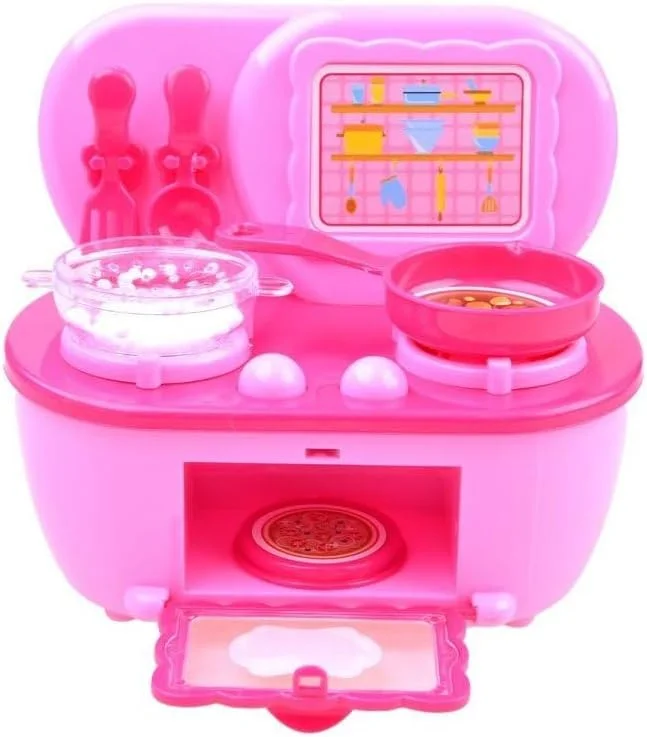 مجموعه ۸ مینی لوازم خانگی چندکاره TOY GARDEN – اسباب بازی آشپزخانه کودکانه با چراغ های LED، جلوه های صوتی و ویژگی های تعاملی – مجموعه بازی سرگرم کننده خانگی برای کودکان نوپا