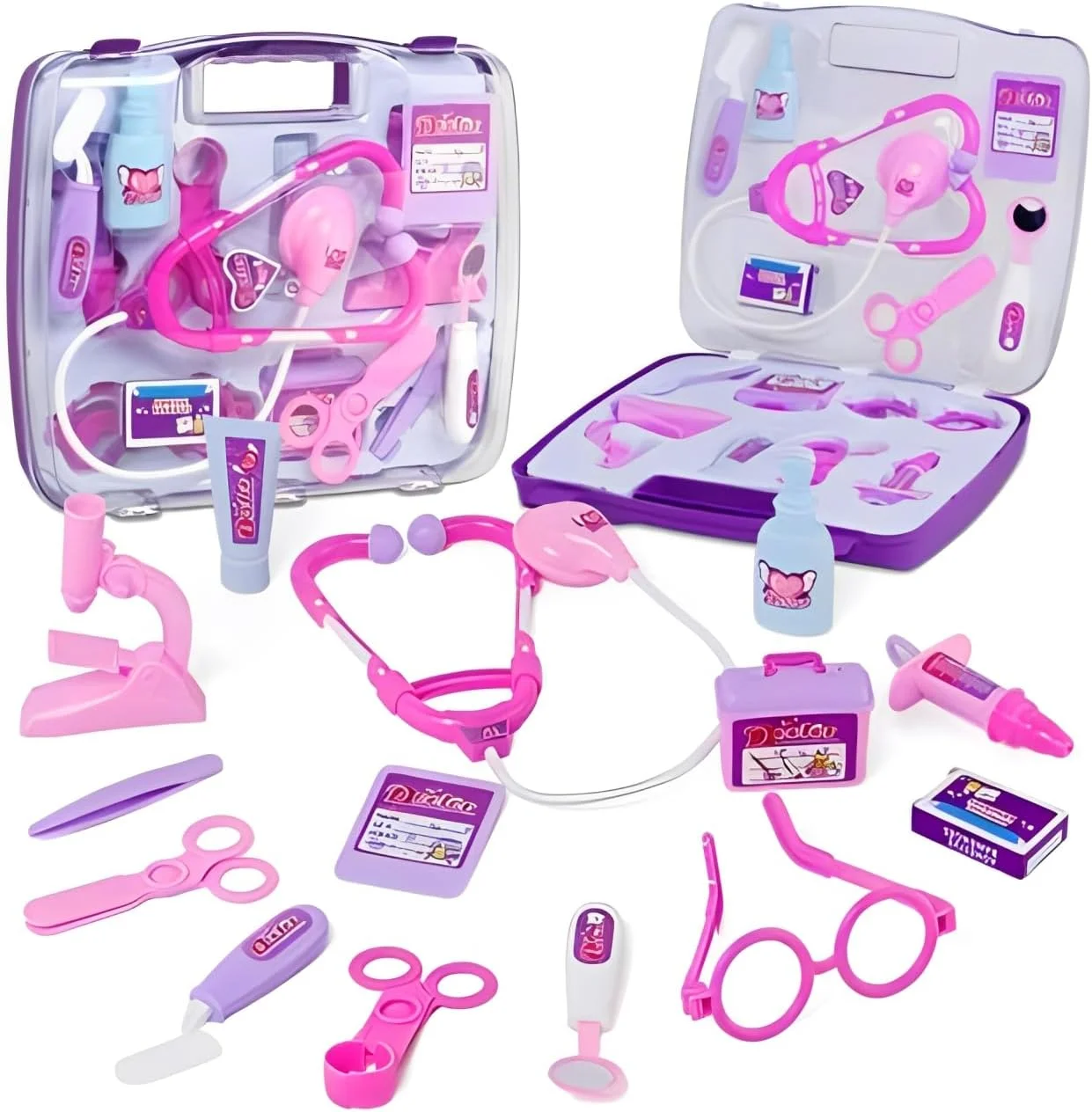 مجموعه لباس پزشکی کودکانه توی گاردن، ۱۳ تکه، کیت پزشکی برای بازی خیالی، اسباب بازی آموزشی برای پسران و دختران ۳ سال به بالا