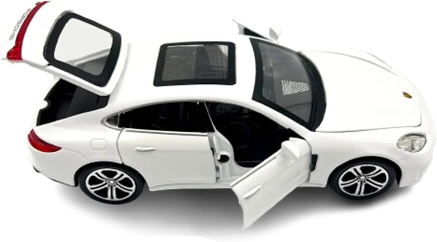 مدل ماشین اسباب بازی باغ اسباب بازی، مقیاس 1:32، دایکست، هیبریدی، توربو، شاسی بلند، آلیاژی - صدا و نور، عقب کش، لوکس، مشکی، آموزشی و کلکسیونی برای پسران و دختران (سفید)