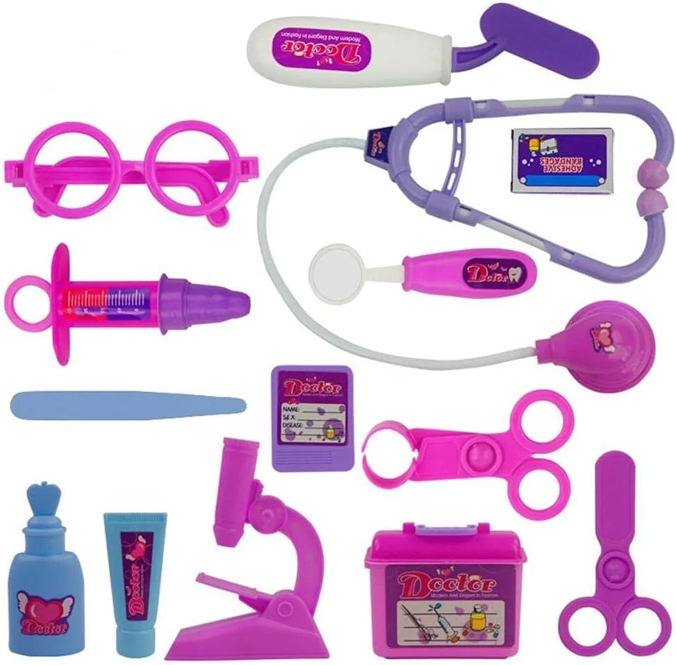 مجموعه لباس پزشکی کودکانه توی گاردن، ۱۳ تکه، کیت پزشکی برای بازی خیالی، اسباب بازی آموزشی برای پسران و دختران ۳ سال به بالا