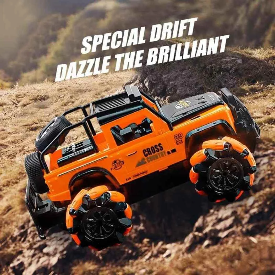 ماشین کنترلی آکروباتیک TOY GARDEN، ماشین دریفت 4x4 با کنترل از راه دور سنسور حرکتی، چرخش 360 درجه دو طرفه با نور و موسیقی، اسباب بازی آموزشی و هدیه تولد برای کودکان (نارنجی)