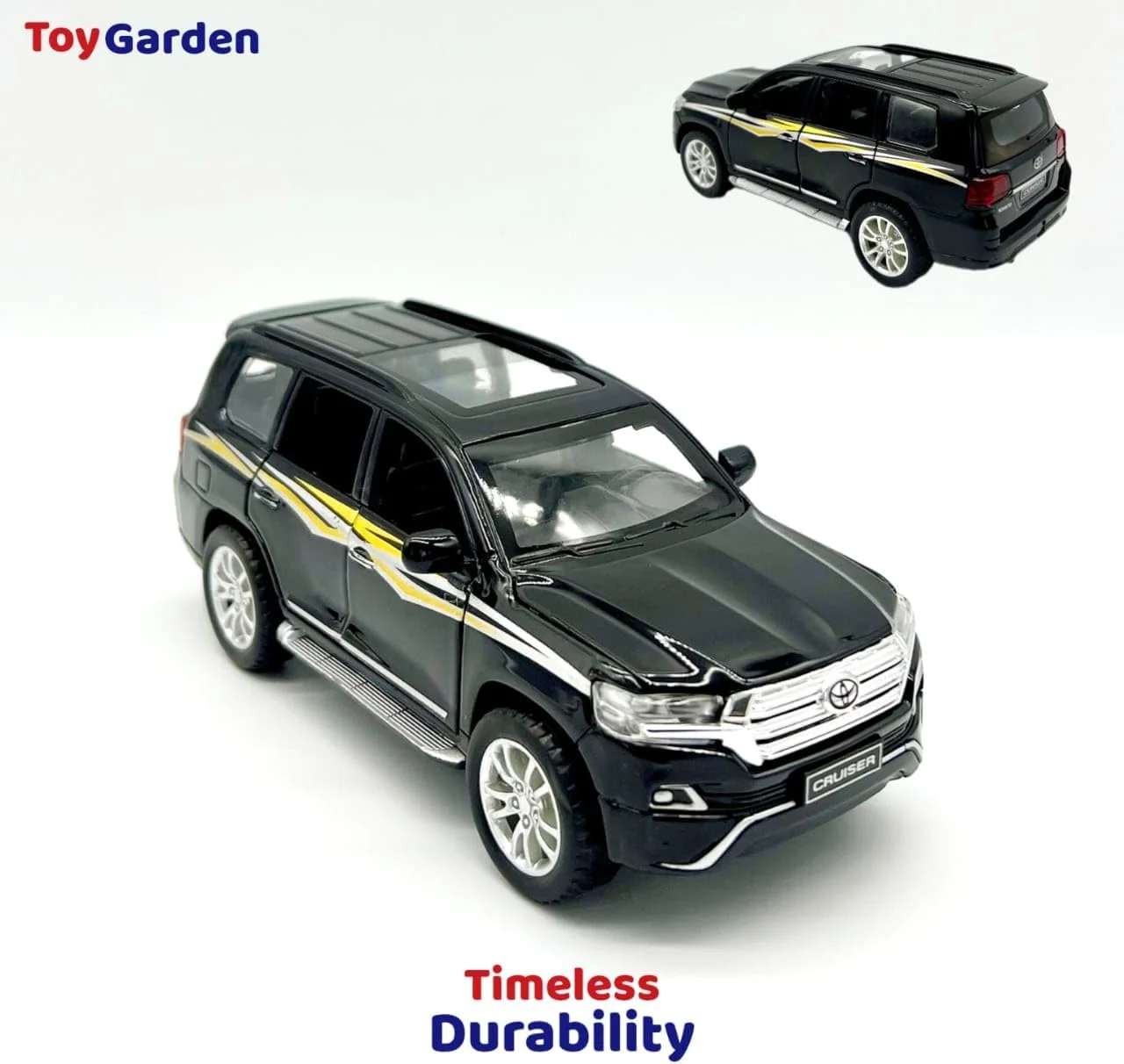 مدل ماشین فلزی اسباب بازی باغ اسباب بازی، مقیاس 1:32 با 6 درب بازشو، ماشین اسباب بازی فلزی واقعی برای بازی تعاملی کودکان، مدل ماشین برای رشد کودک و بازی تخیلی (مشکی)