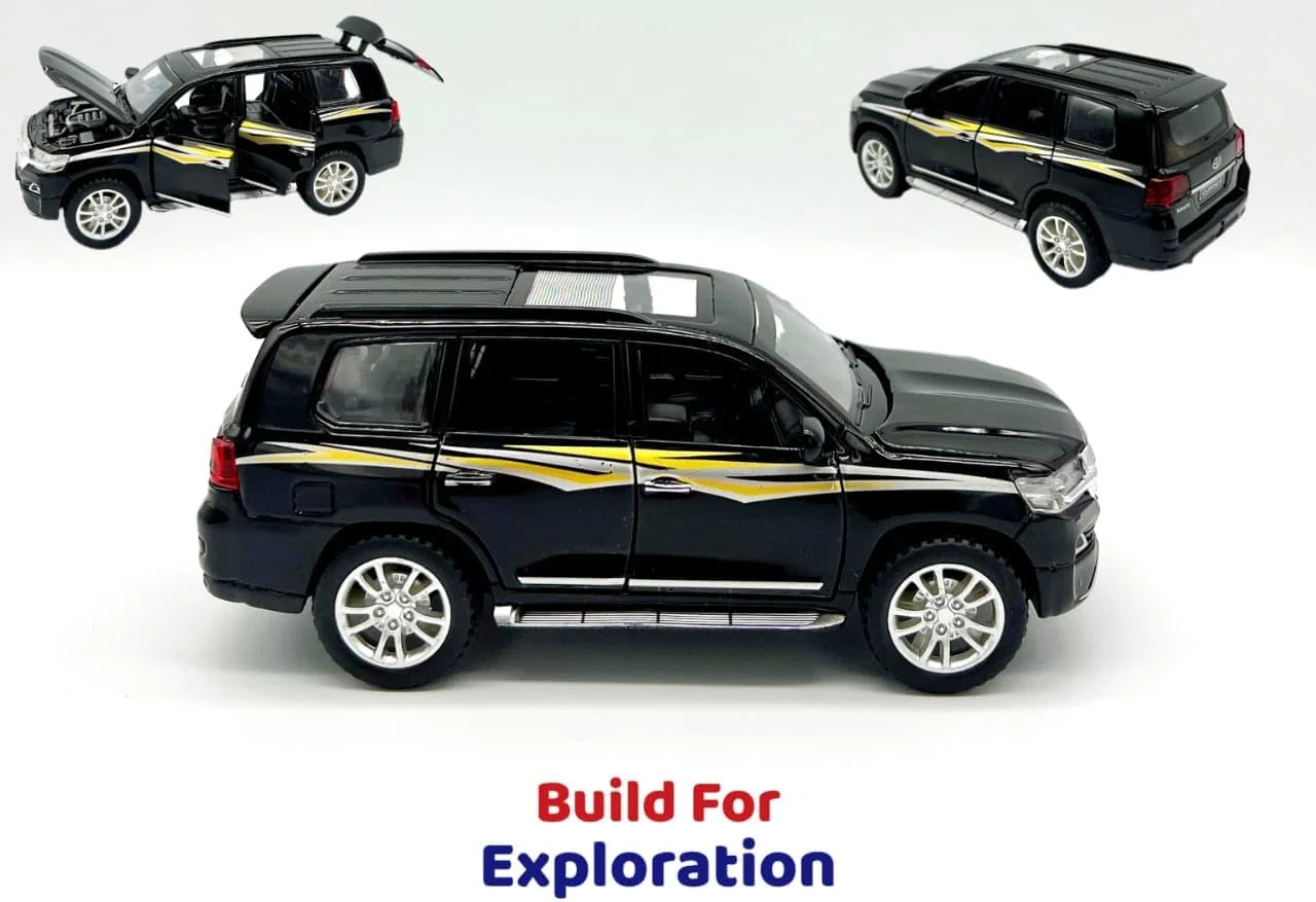 مدل ماشین فلزی اسباب بازی باغ اسباب بازی، مقیاس 1:32 با 6 درب بازشو، ماشین اسباب بازی فلزی واقعی برای بازی تعاملی کودکان، مدل ماشین برای رشد کودک و بازی تخیلی (مشکی)