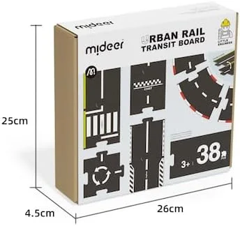 مجموعه جاده شهری میدیر، شهر خود را با 38 قطعه بسازید، بازی پازلی، ماشین بازی وانمودی، مجموعه مسابقه ترافیک، اسباب بازی های آموزشی برای کودکان، ایده هدیه برای پسران و دختران