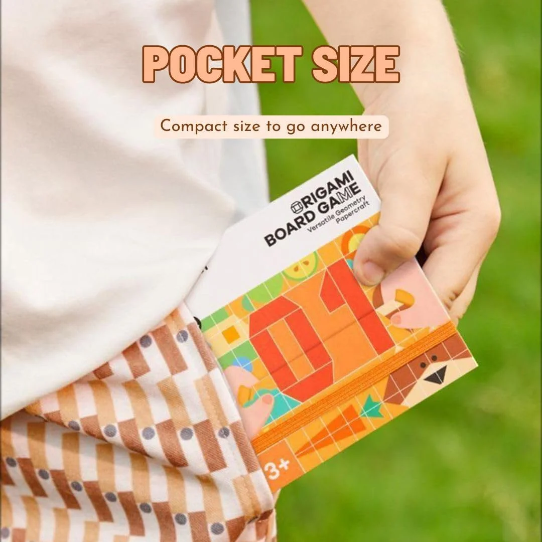 بازی رومیزی اوریگامی Mideer، شامل 50 برگه رنگارنگ برای تا کردن کاغذ، اسباب بازی های آموزشی و یادگیری، پروژه هنری و صنایع دستی در اندازه جیبی با سطوح مختلف برای کودکان، بهترین هدیه خلاقانه برای دختران و پسران (سطح 1)