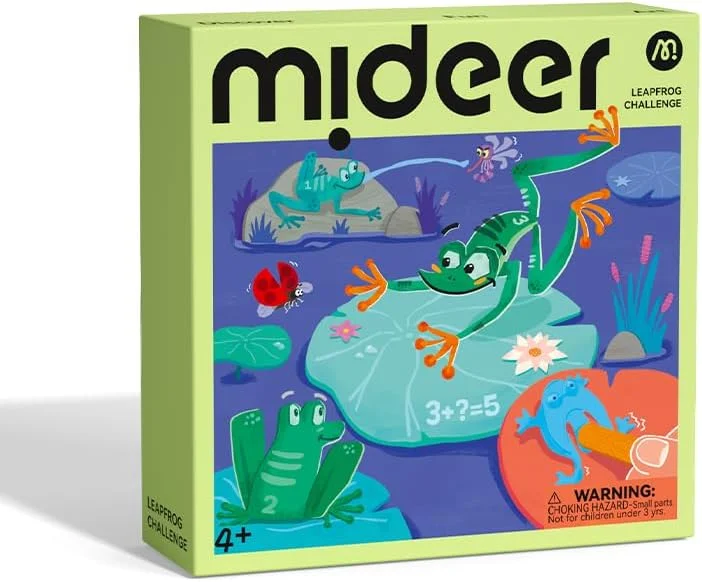 بازی تخته‌ای قورباغه پرشی Mideer - بازی پرتاب دم برای کودکان، حالت‌های بازی چندگانه، تقویت هماهنگی چشم و دست، شامل نشان‌ها و راهنمای آسان، اسباب‌بازی سرگرم‌کننده STEM