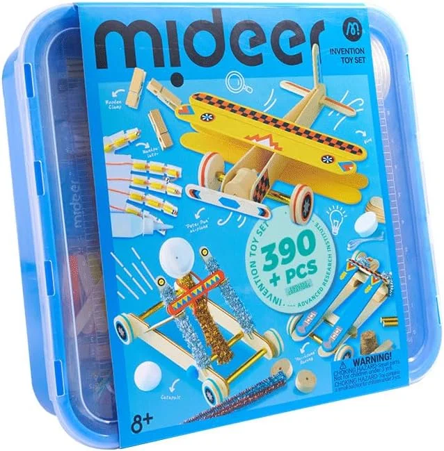 کیت ساختنی اختراعات پیشرفته Mideer | بیش از 390 قطعه برای 28 پروژه هیجان انگیز | راهنمای مصور برای یادگیری آسان | برای خلاقیت و تخیل کودکان | ایده آل برای هدیه