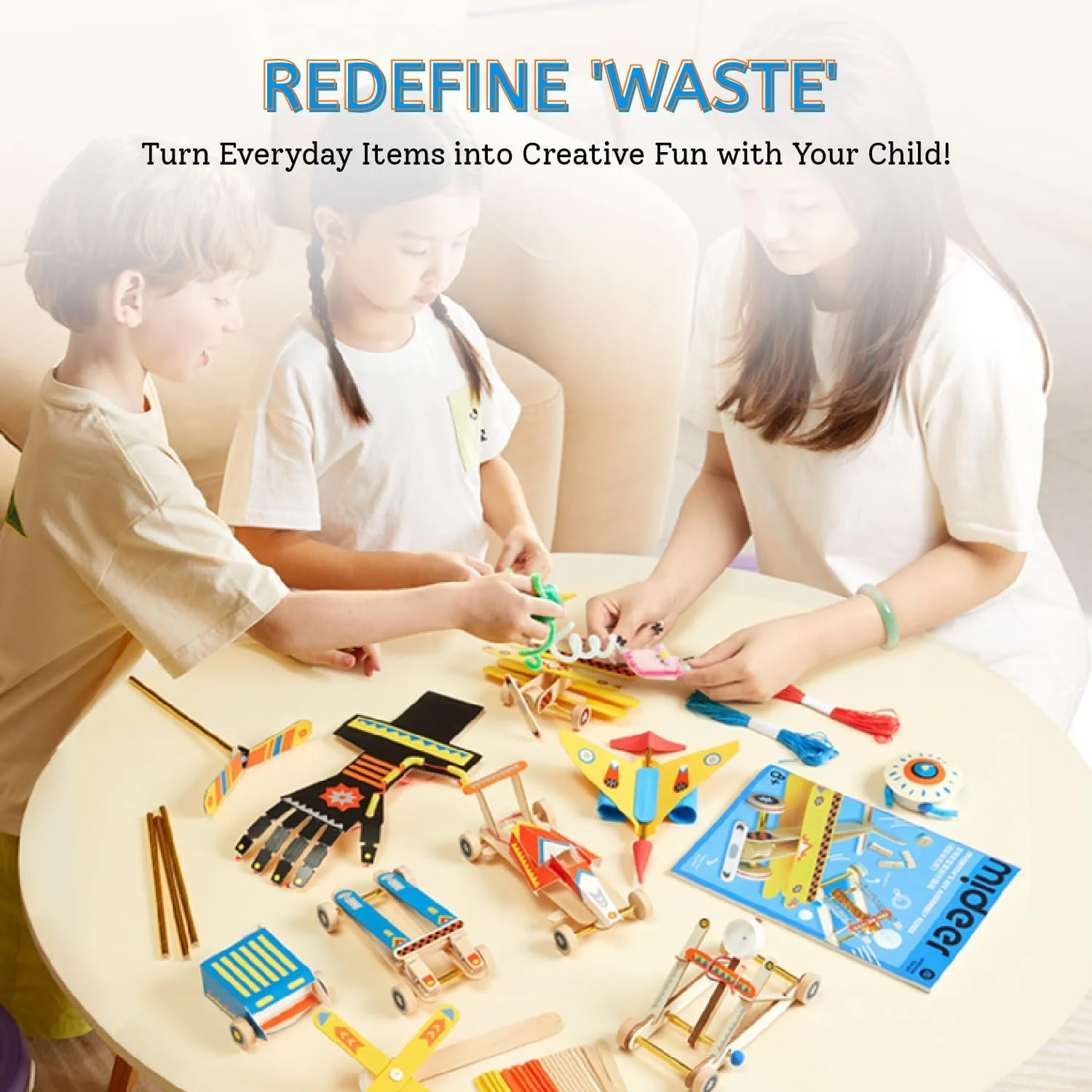 کیت ساختنی اختراعات پیشرفته Mideer | بیش از 390 قطعه برای 28 پروژه هیجان انگیز | راهنمای مصور برای یادگیری آسان | برای خلاقیت و تخیل کودکان | ایده آل برای هدیه