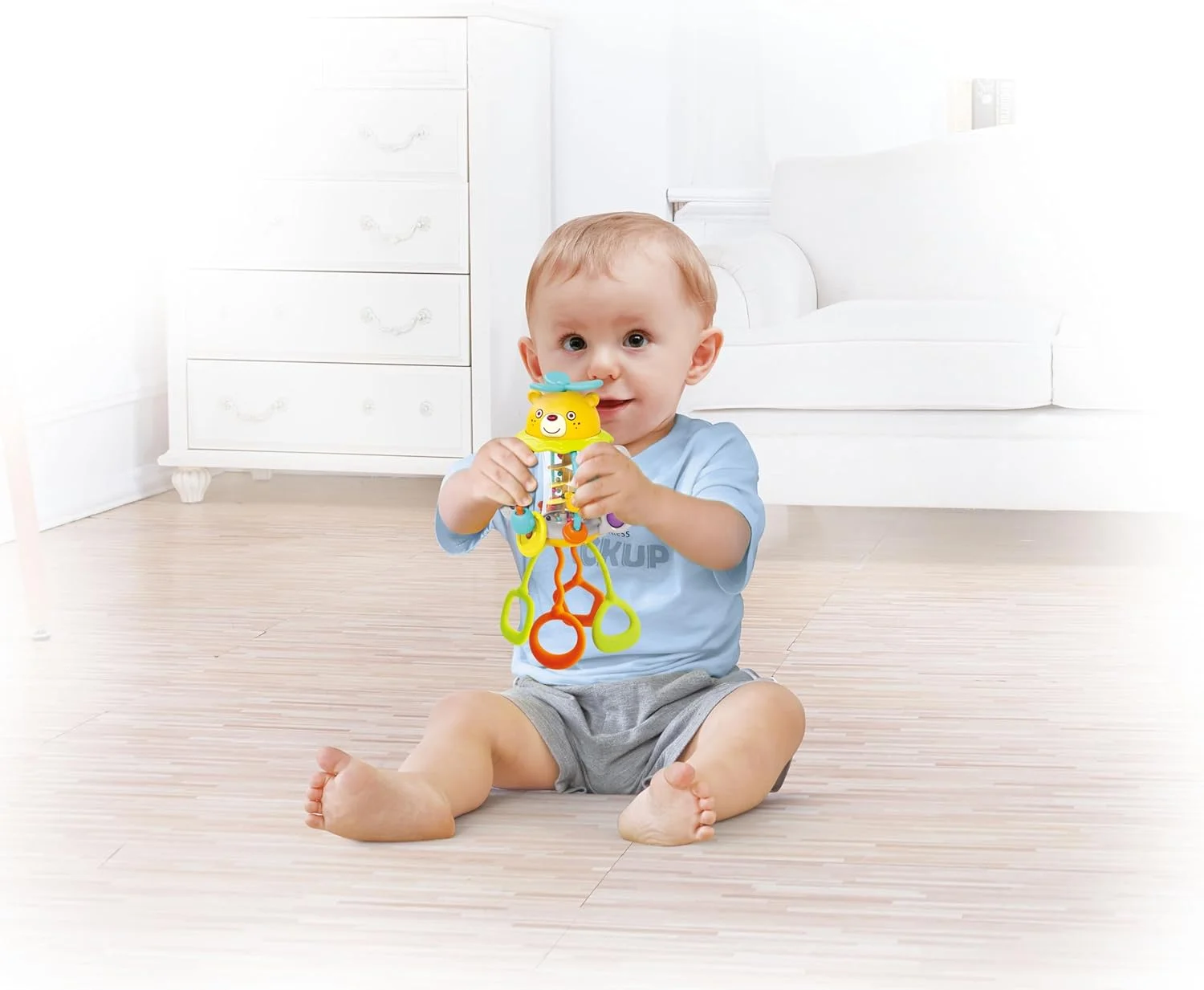 توپ بازی چندکاره تکان دادنی و کشیدنی Hola - اسباب بازی تعاملی برای کودکان 6 ماهه و بالاتر، تقویت کننده مهارت های حرکتی ظریف، هماهنگی چشم و دست، ادراک حسی با فعالیت های ترکاندن حباب، چرخاندن مهره، کشیدن و تکان دادن توپ بازی چندکاره تکان دادنی و کشیدنی Hola - اسباب بازی تعاملی برای کودکان 6 ماهه و بالاتر، تقویت کننده مهارت های حرکتی ظریف، هماهنگی چشم و دست، ادراک حسی با فعالیت های ترکاندن حباب، چرخاندن مهره، کشیدن و تکان دادن