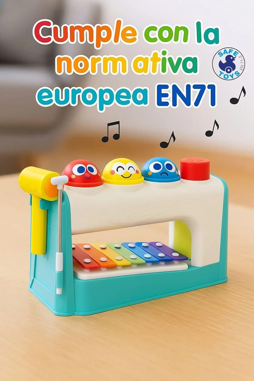 مرکز موسیقی چند منظوره هولا 4 در 1، اسباب بازی مونته سوری با بازی کوبیدن، تطبیق رنگ، زیلوفون، بازی توپ چرخشی، اکتشاف حسی، اسباب بازی های آموزشی، هماهنگی دست و چشم و مهارت های حرکتی 12 ماهه به بالا