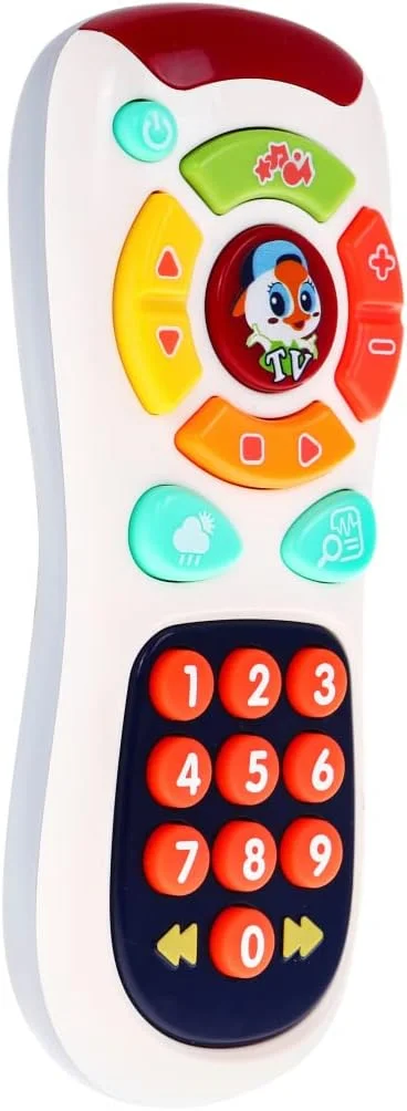 اسباب بازی کنترل از راه دور تعاملی کودک Hola My Remote با بیش از 20 دکمه، بیش از 50 صدا و ملودی، آموزش اعداد، حروف و رنگ ها، طراحی واقعی و مواد بادوام و ایمن برای کودکان نوپا 6 ماهه به بالا اسباب بازی کنترل از راه دور تعاملی کودک Hola My Remote با بیش از 20 دکمه، بیش از 50 صدا و ملودی، آموزش اعداد، حروف و رنگ ها، طراحی واقعی و مواد بادوام و ایمن برای کودکان نوپا 6 ماهه به بالا