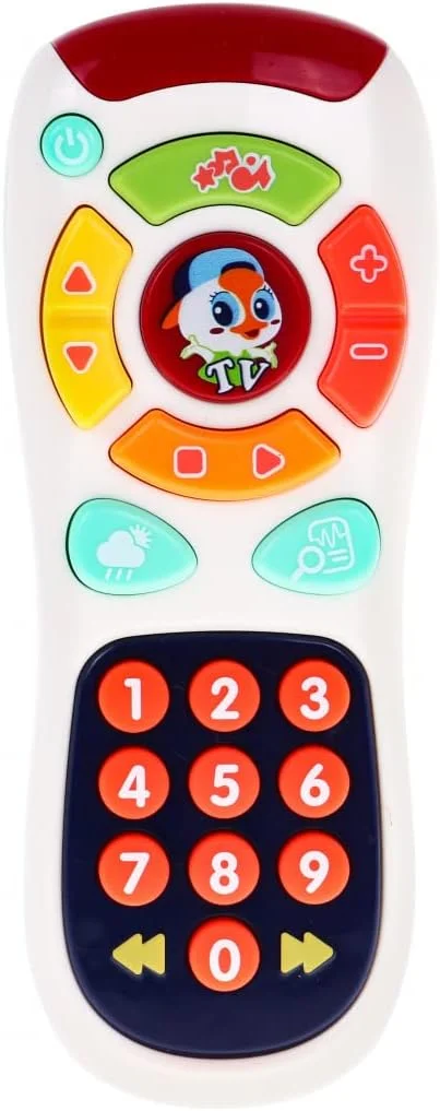 اسباب بازی کنترل از راه دور تعاملی کودک Hola My Remote با بیش از 20 دکمه، بیش از 50 صدا و ملودی، آموزش اعداد، حروف و رنگ ها، طراحی واقعی و مواد بادوام و ایمن برای کودکان نوپا 6 ماهه به بالا اسباب بازی کنترل از راه دور تعاملی کودک Hola My Remote با بیش از 20 دکمه، بیش از 50 صدا و ملودی، آموزش اعداد، حروف و رنگ ها، طراحی واقعی و مواد بادوام و ایمن برای کودکان نوپا 6 ماهه به بالا