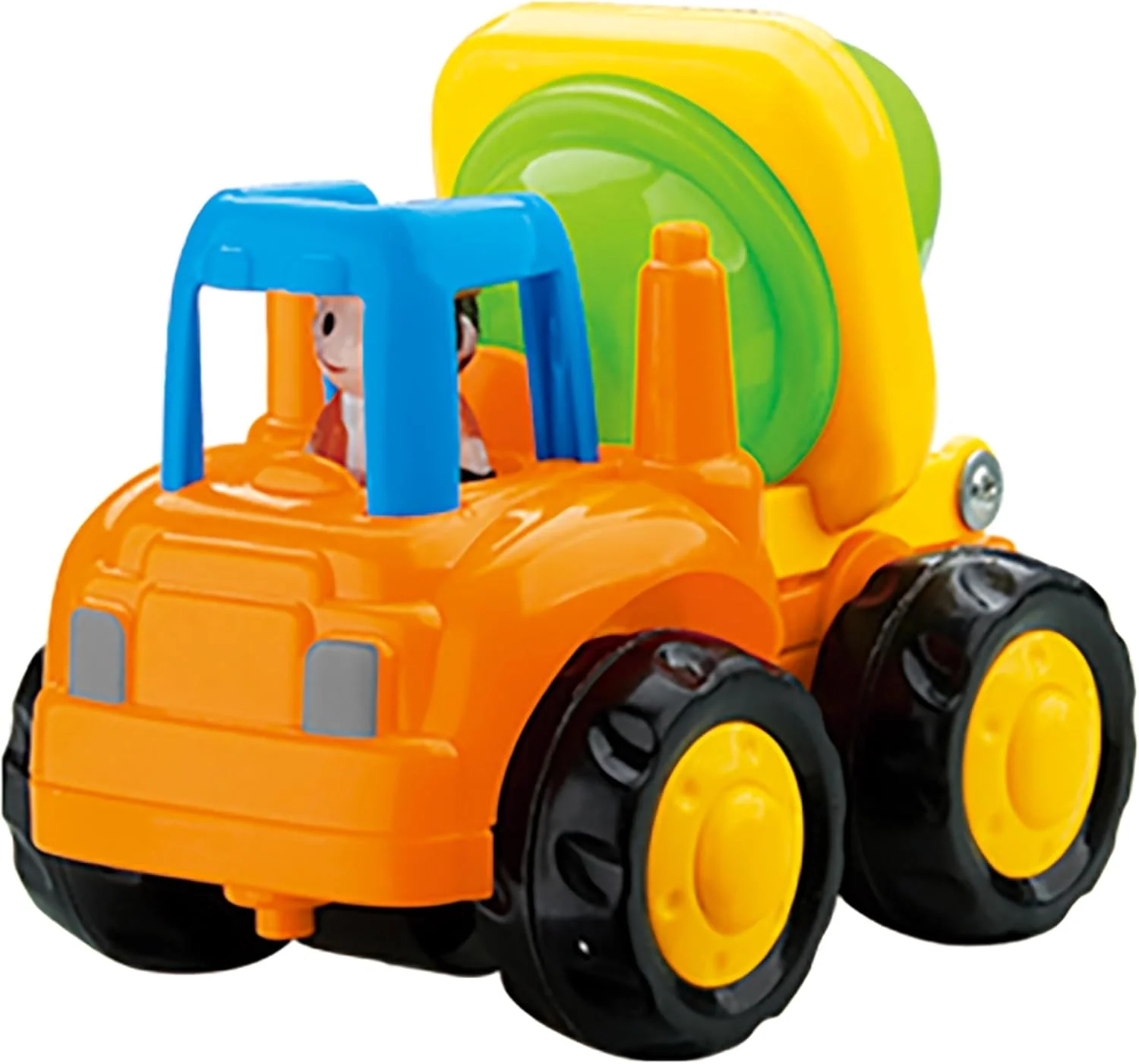 ماشین کامیون ساختمانی هولا، کامیون اسباب بازی با نیروی اصطکاکی، طراحی واقعی با قطعات متحرک، بازی بادوام و تعاملی، تشویق کننده بازی تخیلی و مهارت های حرکتی ظریف، میکسر سیمان 18 ماهه به بالا، متنوع