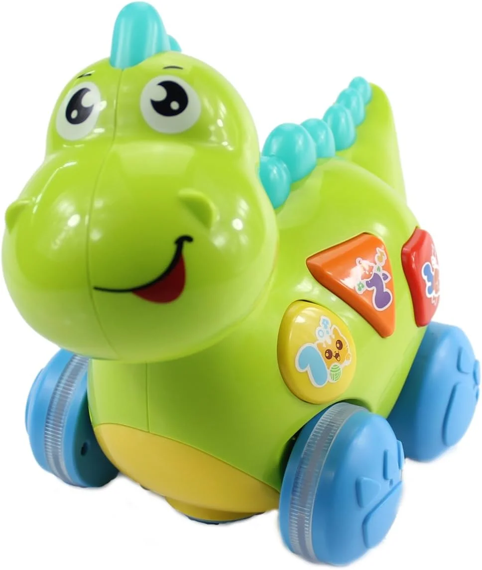 اسباب بازی دایناسور موزیکال متحرک هولا، اسباب بازی آموزشی برای نوزادان و کودکان نوپا با نور و موسیقی