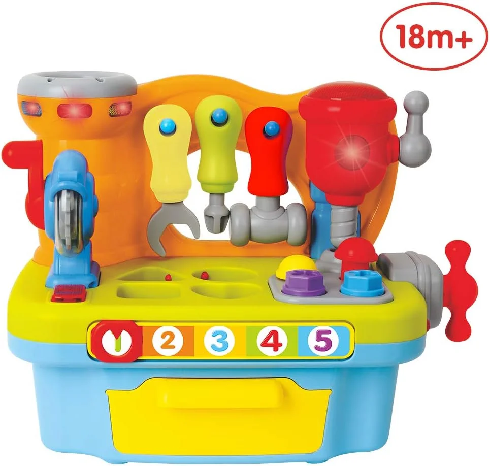 میز کار چند منظوره موزیکال آموزشی Hola با ابزار مرتب سازی اشکال، اسباب بازی آموزشی زودهنگام، هدیه دوست داشتنی برای کودکان 1، 2، 3 و 4 ساله