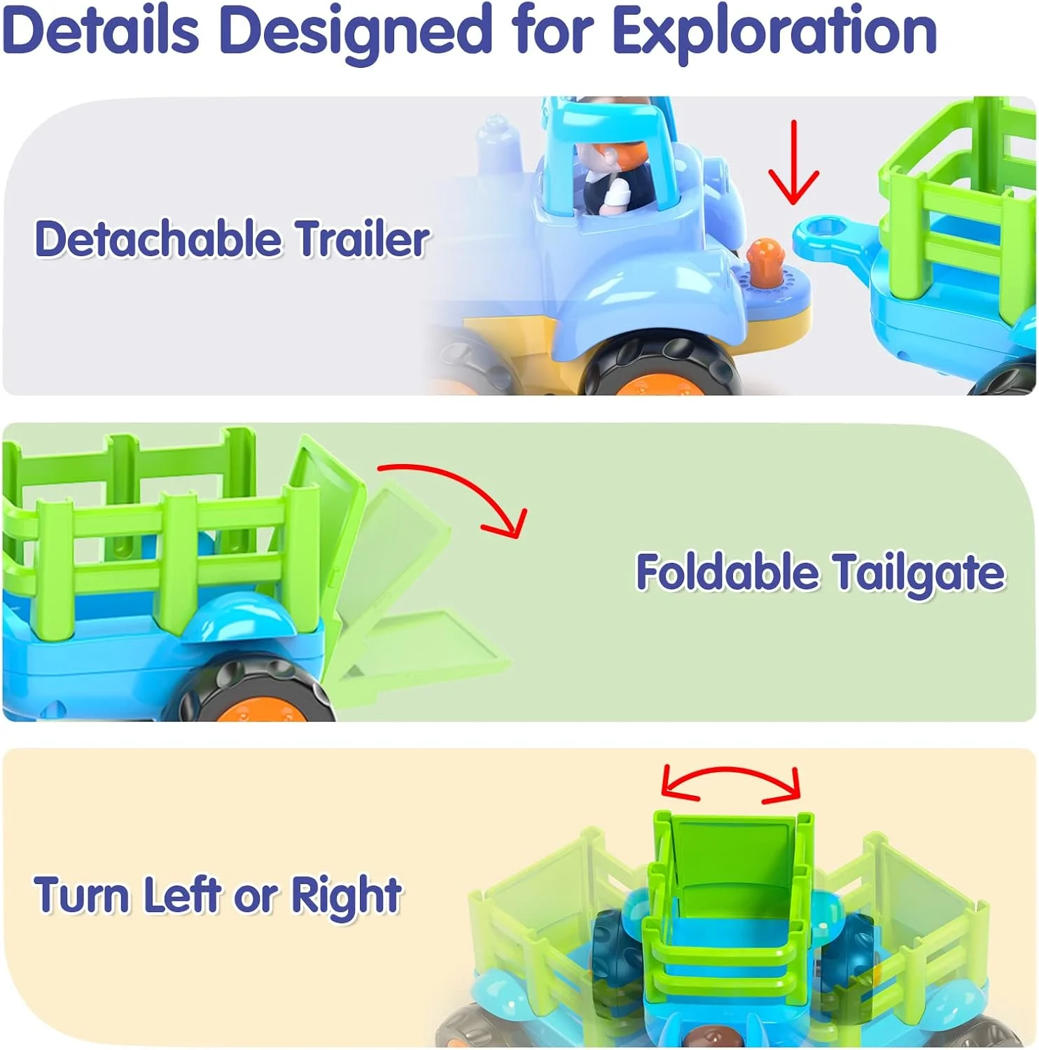 اسباب بازی کامیون هولا، هدیه تولد برای پسر بچه 1 تا 2 ساله - 4 عدد کامیون اسباب بازی، ماشین های قدرتی اصطکاکی 4WD، اسباب بازی های آموزشی زودهنگام برای کودکان 1-2 ساله، مناسب برای هدیه کریسمس و عید پاک اسباب بازی کامیون هولا، هدیه تولد برای پسر بچه 1 تا 2 ساله - 4 عدد کامیون اسباب بازی، ماشین های قدرتی اصطکاکی 4WD، اسباب بازی های آموزشی زودهنگام برای کودکان 1-2 ساله، مناسب برای هدیه کریسمس و عید پاک