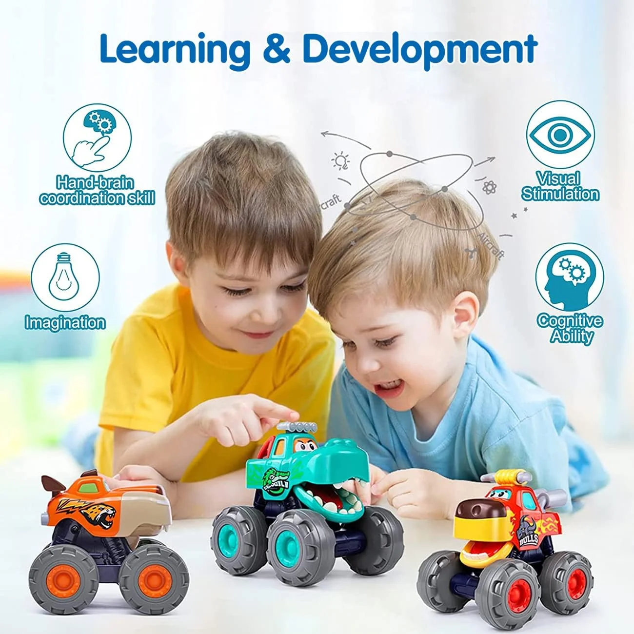 اسباب بازی ماشین هیولا هولا برای پسران 1 ساله - بسته 3 عددی ماشین های عقب کشیدنی اسباب بازی ماشین هیولا هولا برای پسران 1 ساله - بسته 3 عددی ماشین های عقب کشیدنی