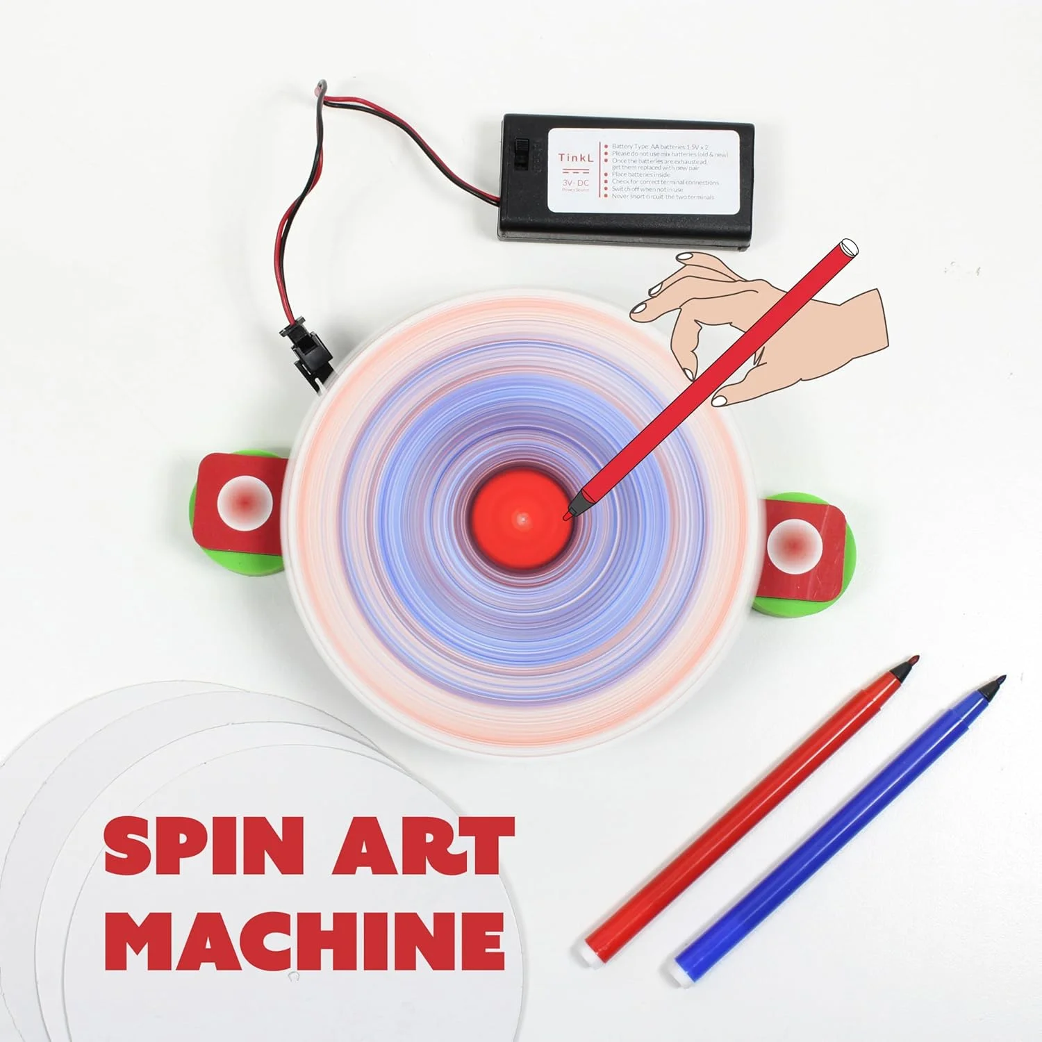 کیت هنری چرخشی و نقاشی DIY Butterfly EduFields، اسباب بازی های فعالیت ساخت ربات STEM برای کودکان 5+ سال دختران پسر، سرگرمی آموزشی یادگیری، هدیه تولد عالی، چند رنگ، چوب