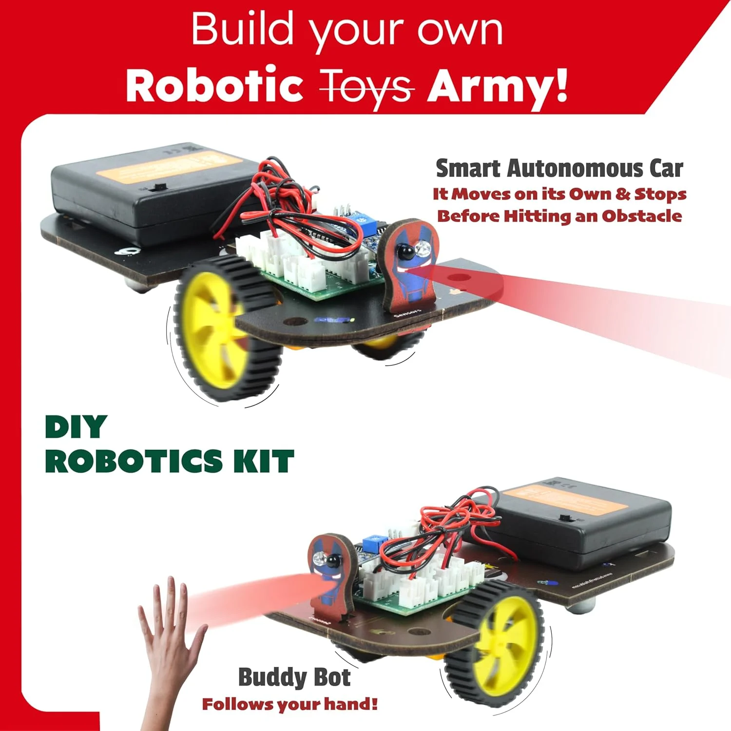 کیت رباتیک STEM 5 در 1 Butterfly EduFields | اسباب بازی های ربات برای کودکان 8 9 10 11 12 ساله دختر و پسر | ماژول های حسگر الکترونیکی | بدون نیاز به کدنویسی | هدیه تولد برای کودکان 8 سال به بالا