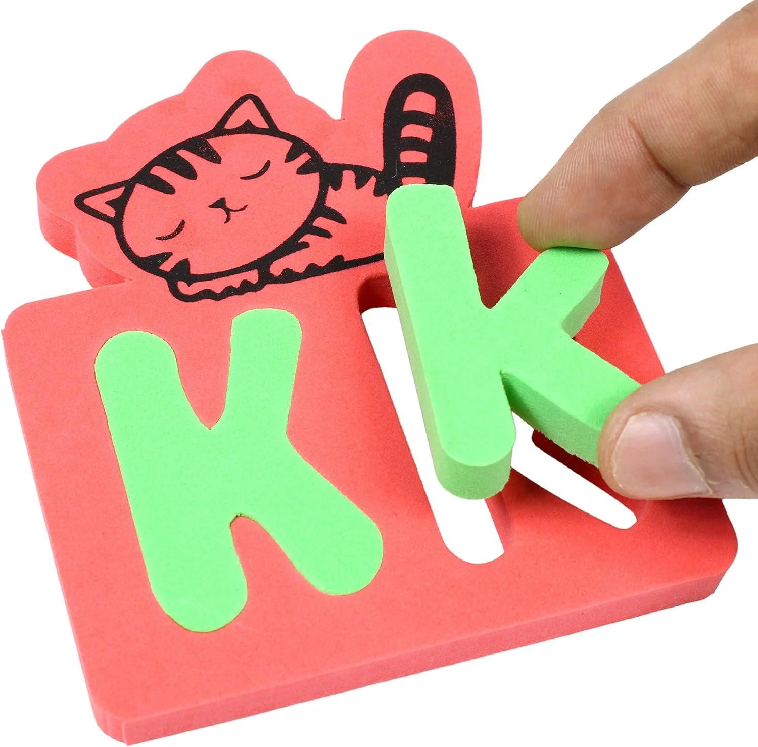 اسباب بازی های آموزشی حروف الفبا ABCD برای کودکان 3 4 5 ساله، پازل خود اصلاح شونده، A تا Z - در حروف کوچک، بزرگ و اشیاء مرتبط - فوم نرم، ایمن و بادوام