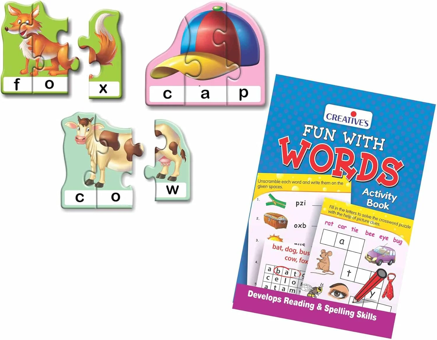 بازی آموزشی ساخت کلمات سه حرفی – تقویت مهارت خواندن و نوشتن – مناسب برای پیش دبستانی – یادگیری در خانه – سری بازی های پیش دبستانی