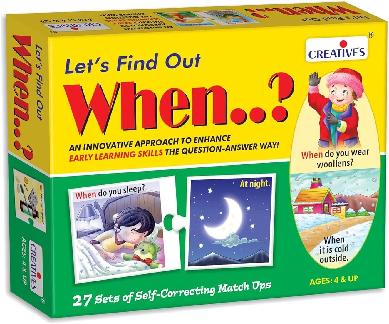 پازل آموزشی «بیایید بفهمیم چه زمانی» کریتیو (چند رنگ)