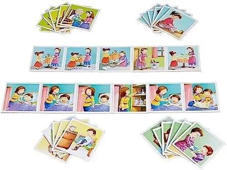 بازی حافظه خلاقانه "بعدی چیه؟ - 2" | بازی برای تقویت تفکر منطقی و داستان سرایی | کارت های ترتیبی | بازی های پیش دبستانی | آموزشی و یادگیری | سری "بعدی چیه؟" برای سنین 4 سال به بالا