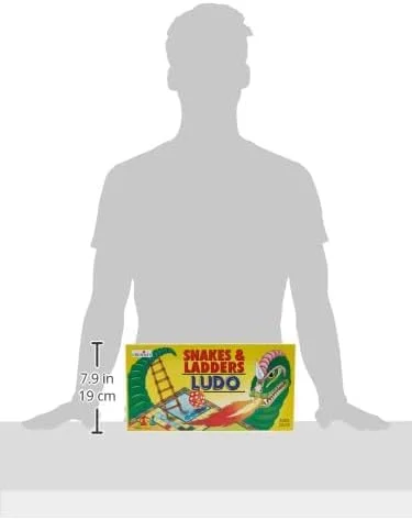 بازی فکری مار و پله و لودو | بازی تخته ای سرگرم کننده برای کودکان | بازی لودو خانوادگی و دوستانه | بازی تخته ای مسافرتی | مناسب برای سنین 3 سال به بالا | 1 تاس | 16 مهره بازی | بازی تخته ای لودو داخل سالن