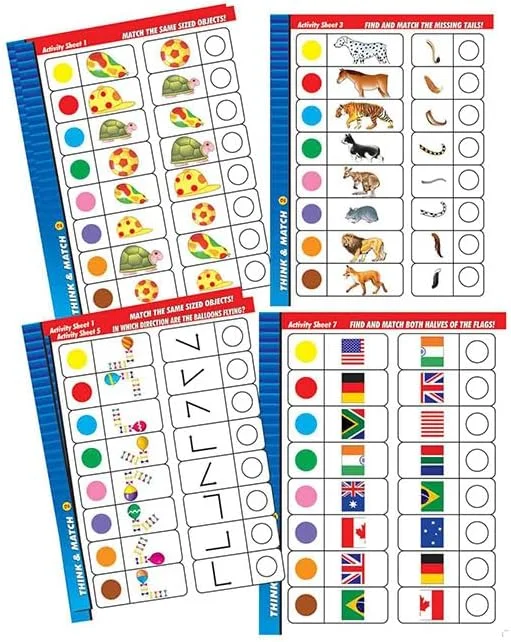 بازی فکری تطبیق و تفکر قسمت ۲ | ۱۱۲ فعالیت منطقی و تطبیقی برای کودکان ۴ سال به بالا | آموزشی خود-اصلاح | تقویت استدلال، حافظه و تمرکز | اسباب بازی STEM برای آموزش در منزل و کلاس