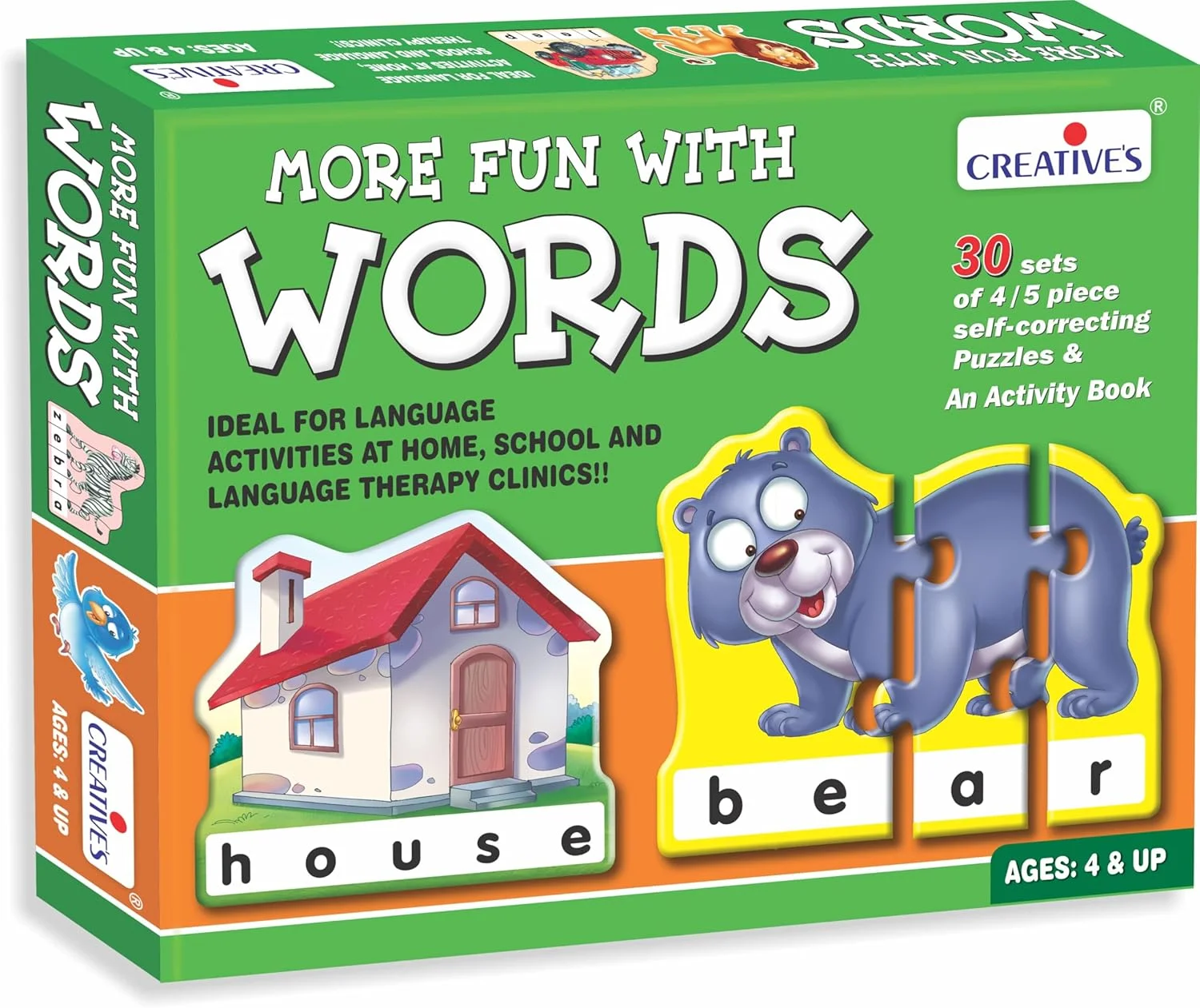 سرگرمی بیشتر با کلمات خلاقانه | آموزشی | کلمات 4 حرفی | بازی های آموزشی | بازی پازل آموزش خانگی | پازل های پیش دبستانی برای سنین 4 سال به بالا