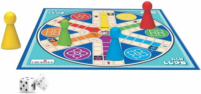 لودو جدید Creative | بازی های تخته ای کلاسیک | سرگرمی برای دوستان و خانواده | بازی تخته ای برای کودکان | لودو برای دو تا شش بازیکن | بازی تخته ای برای تمام سنین