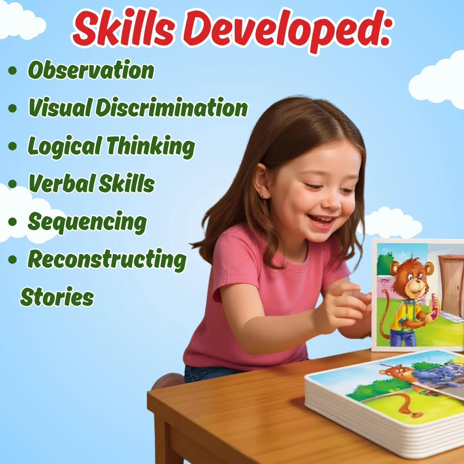 مجموعه ترکیبی «بعدی چیه؟ 1» + «قصه گویی 3» کریتیو | اسباب بازی های آموزشی پیش دبستانی برای کودکان | تقویت توالی، قصه گویی، تفکر منطقی و تصویرخوانی | آموزش در خانه | 3 سال به بالا