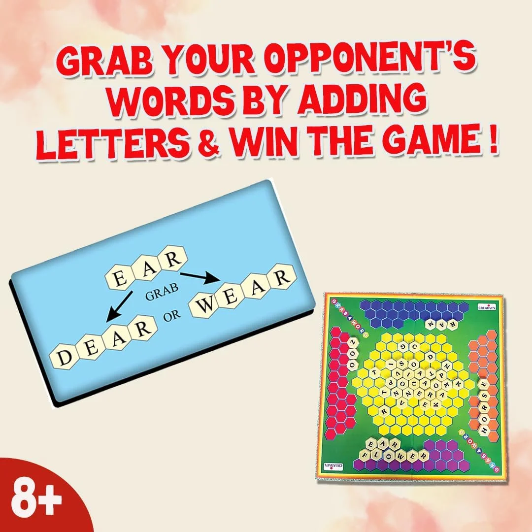 بازی آموزشی «کلمه ساز خلاق» - تقویت مهارت‌های املایی و زبانی کودکان، بازی تخته‌ای سرگرم‌کننده برای کودکان، ساخت کلمات امتیازی، ۱۰۰ مهره بازی، هدیه برای کودکان ۸ سال به بالا