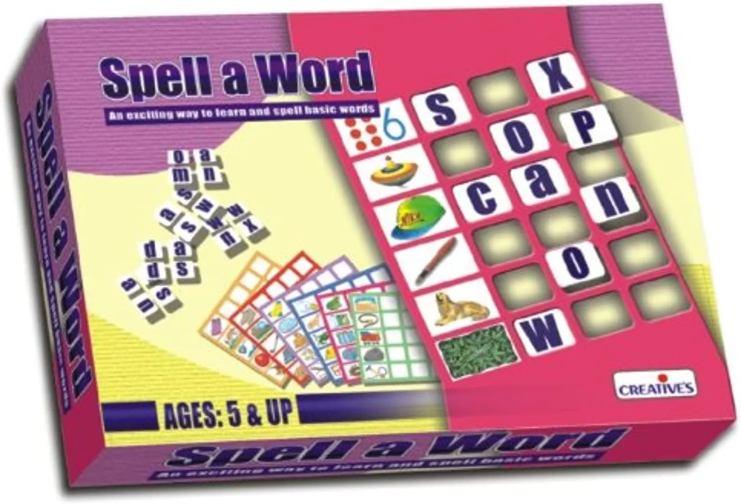 بازی آموزشی ساخت کلمات | آموزش و املای کلمات پایه برای کودکان | تقویت مهارت تشخیص حروف، خواندن و املا | یادگیری لغات جدید | اسباب بازی های آموزشی برای کودکان 5 سال به بالا