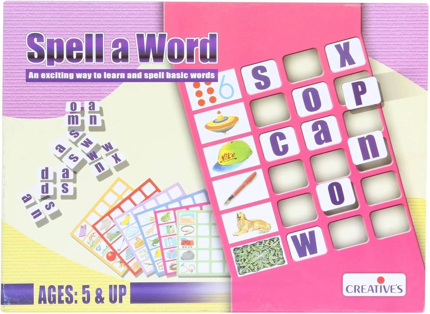 بازی آموزشی ساخت کلمات | آموزش و املای کلمات پایه برای کودکان | تقویت مهارت تشخیص حروف، خواندن و املا | یادگیری لغات جدید | اسباب بازی های آموزشی برای کودکان 5 سال به بالا