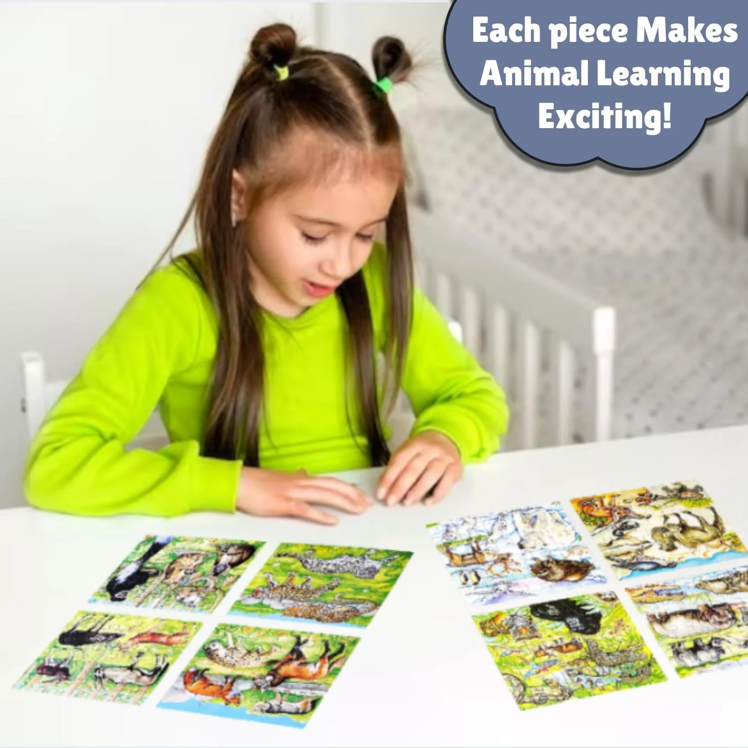 مجموعه پازل حیوانات خلاقانه قسمت 4 و 5 | مجموعه پازل اره مویی آموزشی پیش دبستانی برای کودکان 4+ سال | 8 پازل با تم حیوانات | تقویت مهارت های حل مسئله، تشخیص و حرکات ظریف