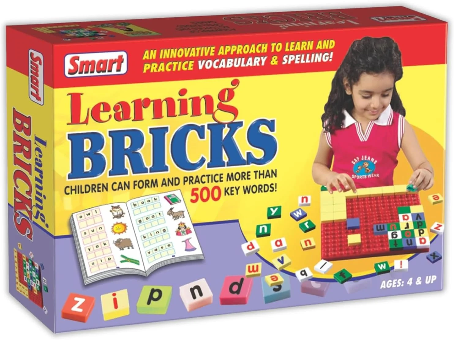 آجرهای آموزشی هوشمند الفبا | بازی تخته ای و کاشی های الفبا | کودکان کلمات جدید می سازند و هجی می کنند | تشخیص حروف | واژگان جدید | آموزشی و سرگرم کننده برای کودکان | 4 سال به بالا