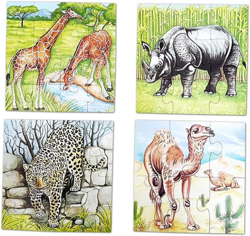 پازل آموزشی اعداد و حیوانات شماره 3 (15 تکه)