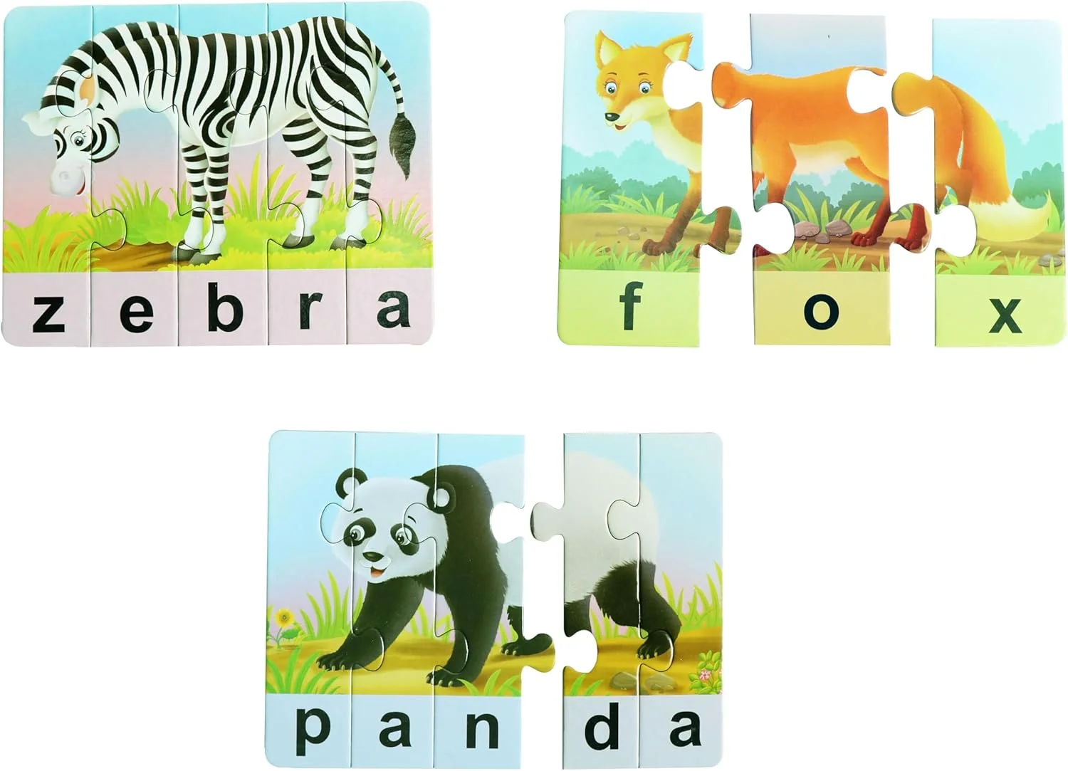 پازل تطبیق و املای حیوانات | اسباب بازی آموزشی زودهنگام | پازل آموزشی | پازل تصویری حیوانات با نام برای کودکان 4 سال به بالا