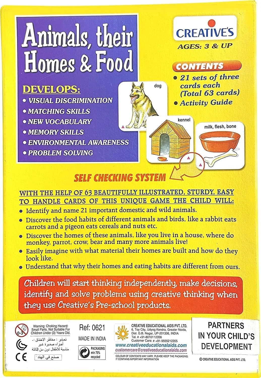 حیوانات خلاق، خانه ها و غذاهایشان | آشنایی با حیوانات | بازی کارتی حیوانات | بازی های آموزشی برای کودکان | پیش دبستانی | بازی های یادگیری برای کودکان پیش دبستانی | 3 سال به بالا